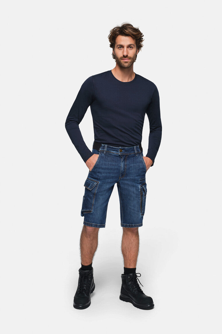 HAKRO Worker-Jeansshorts Dyneema® X-Stretch ECO - indigo