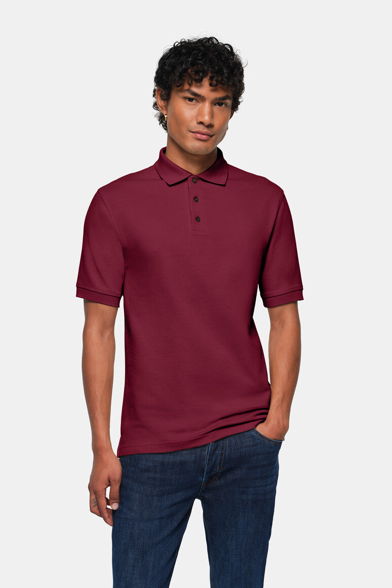HAKRO Poloshirt Top - weinrot
