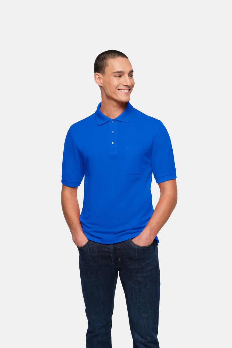 HAKRO Pocket-Poloshirt Top - royalblau