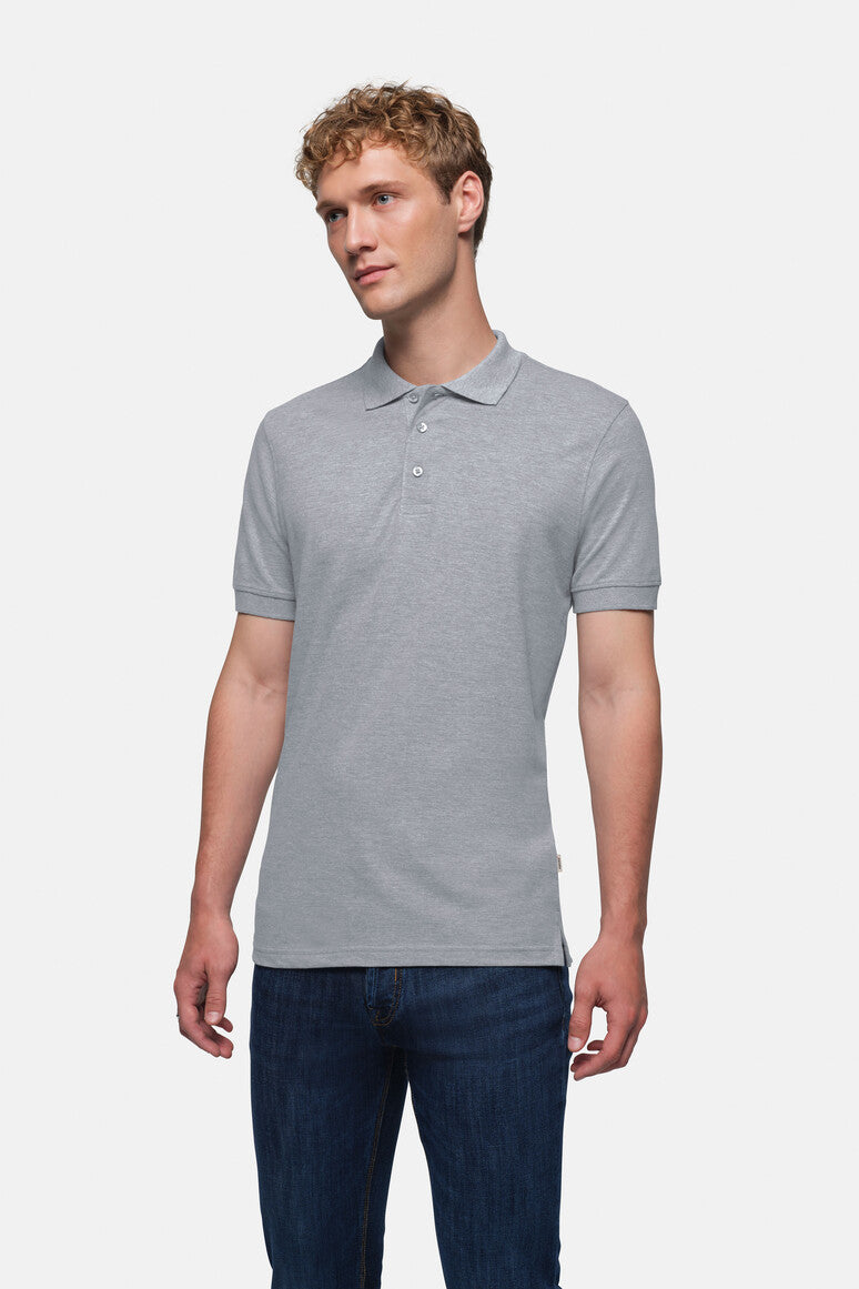HAKRO Poloshirt Classic - grau meliert