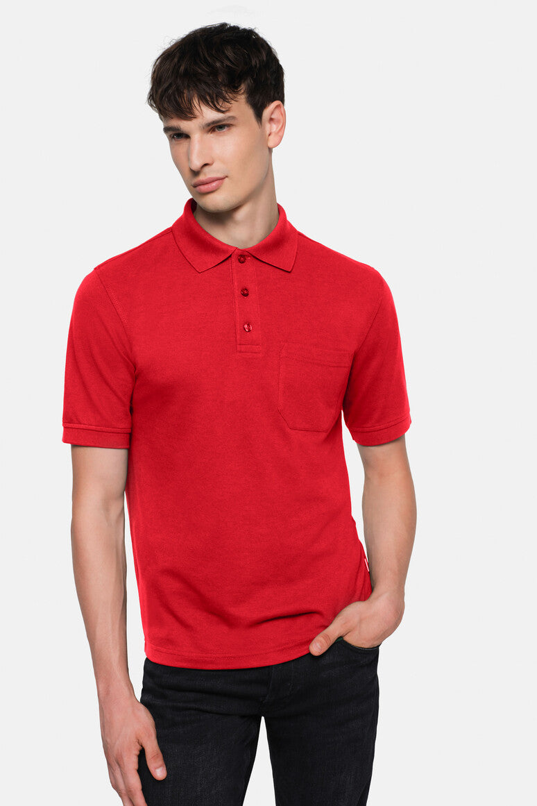 HAKRO Pocket-Poloshirt MIKRALINAR® - rot