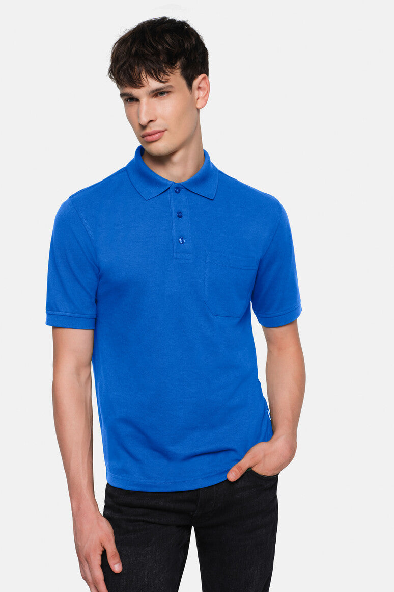 HAKRO Pocket-Poloshirt MIKRALINAR® - royalblau