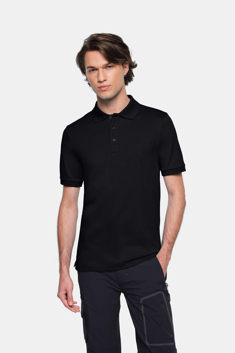 HAKRO COTTON TEC® Poloshirt - schwarz