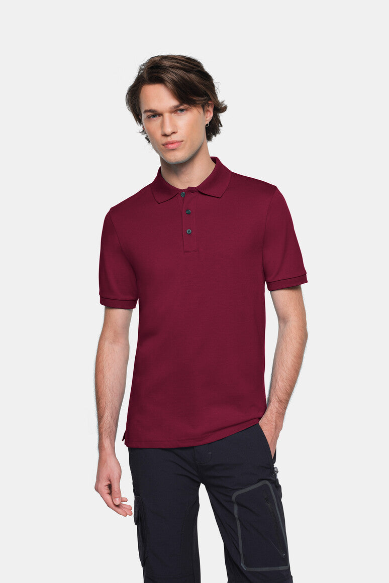 HAKRO COTTON TEC® Poloshirt - weinrot
