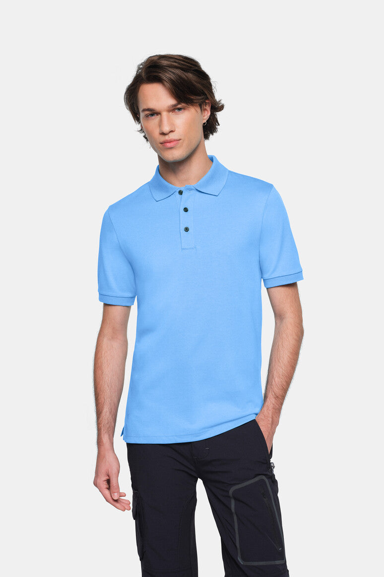 HAKRO COTTON TEC® Poloshirt - malibublau