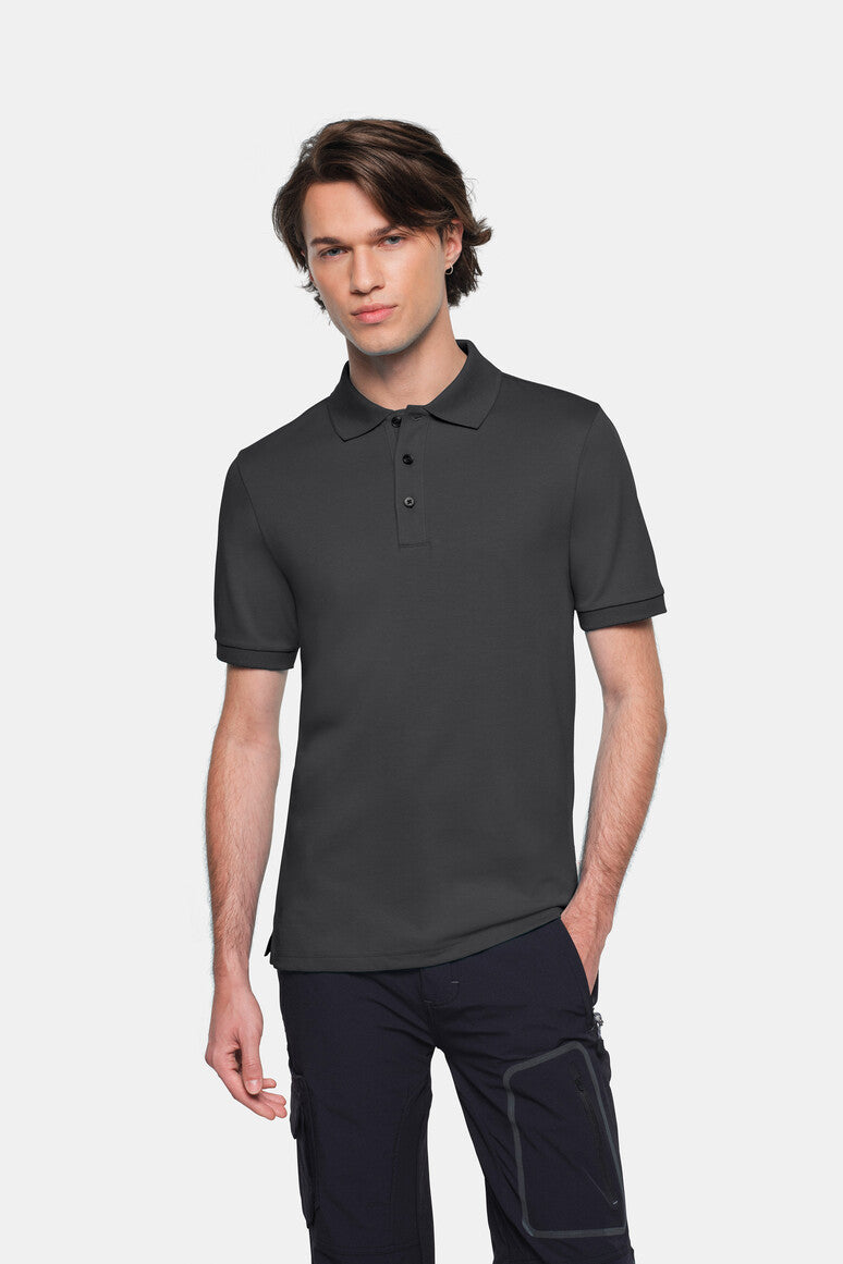 HAKRO COTTON TEC® Poloshirt - karbongrau