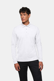 HAKRO Longsleeve-Poloshirt MIKRALINAR® - weiß