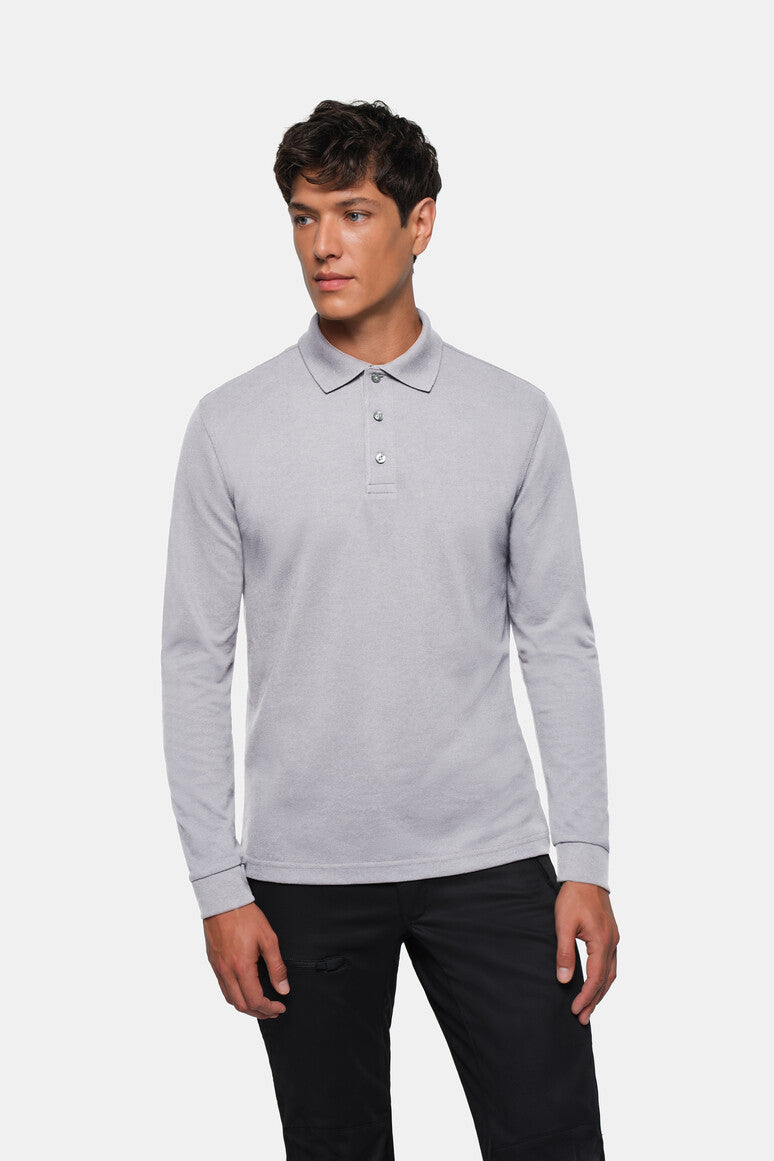 HAKRO Longsleeve-Poloshirt MIKRALINAR® - titan