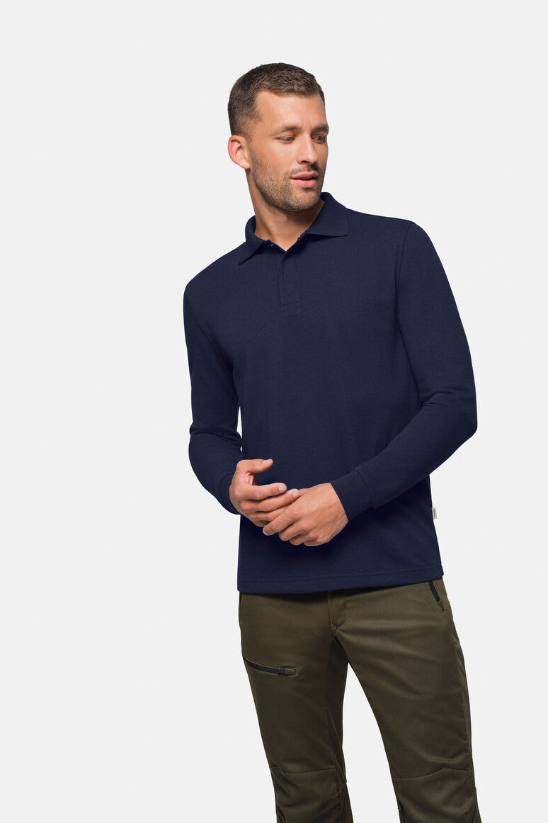 HAKRO Longsleeve-Poloshirt MIKRALINAR® HACCP - tinte