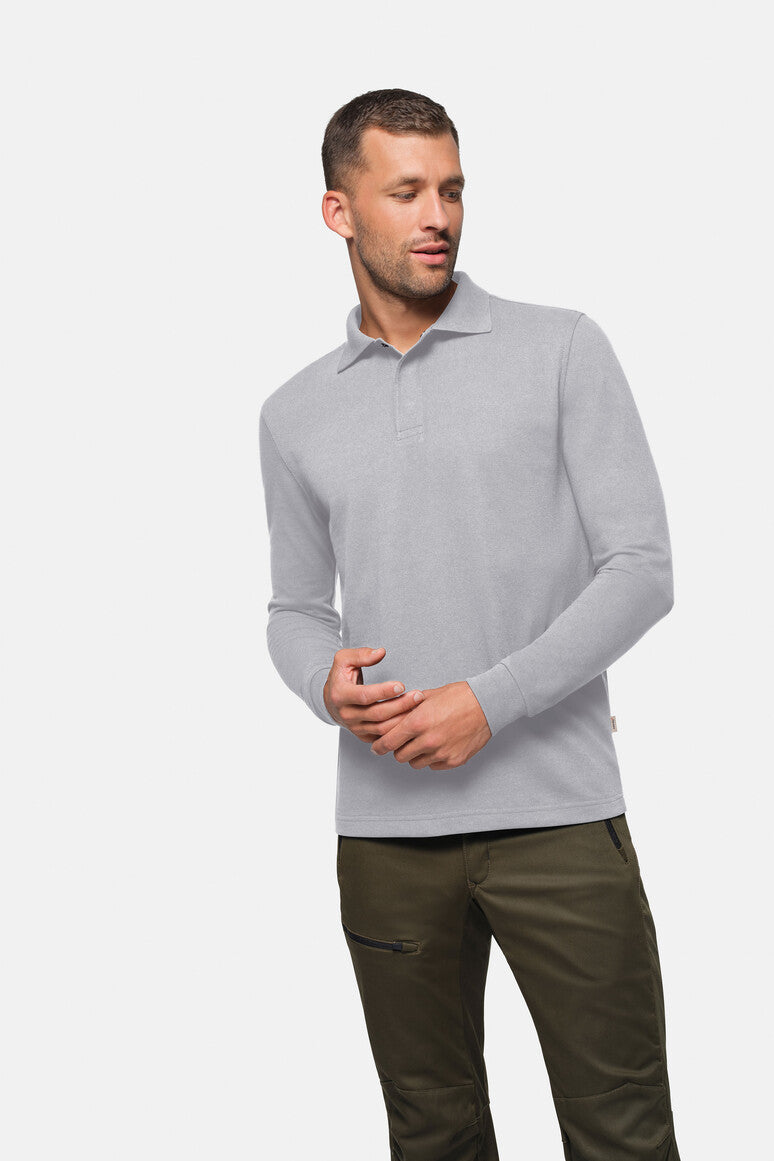 HAKRO Longsleeve-Poloshirt MIKRALINAR® HACCP - titan
