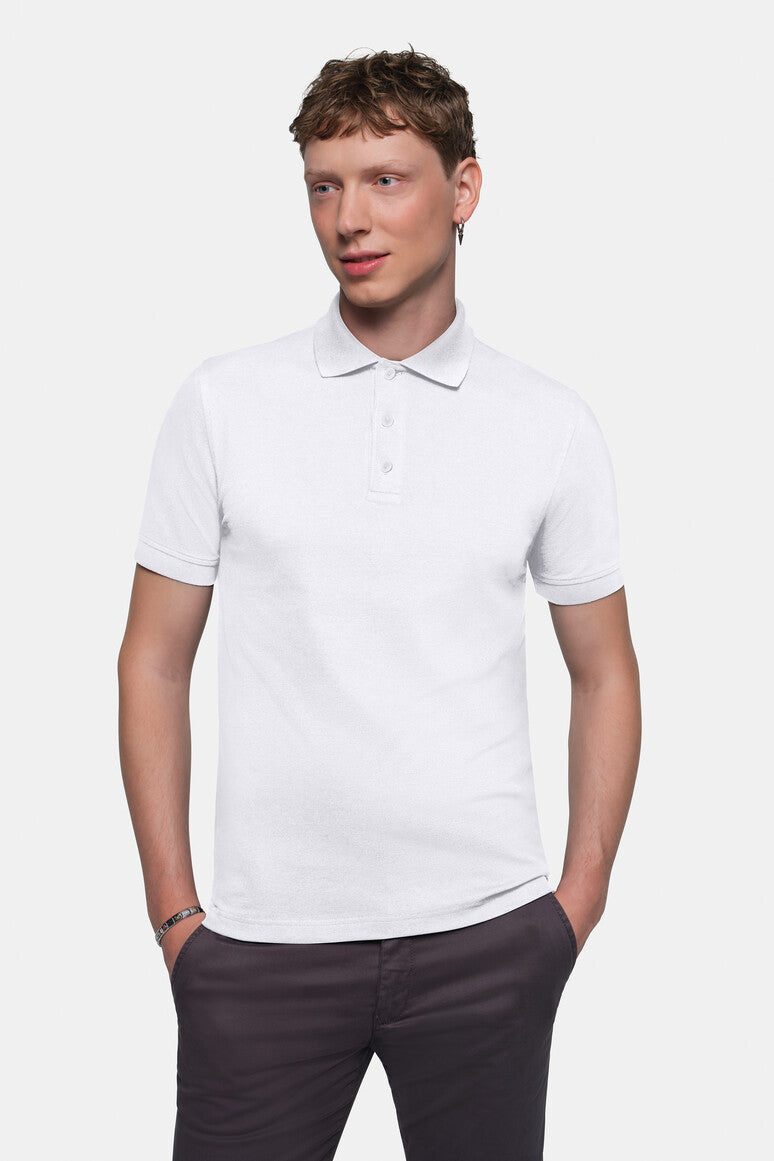 HAKRO Poloshirt Stretch - weiß