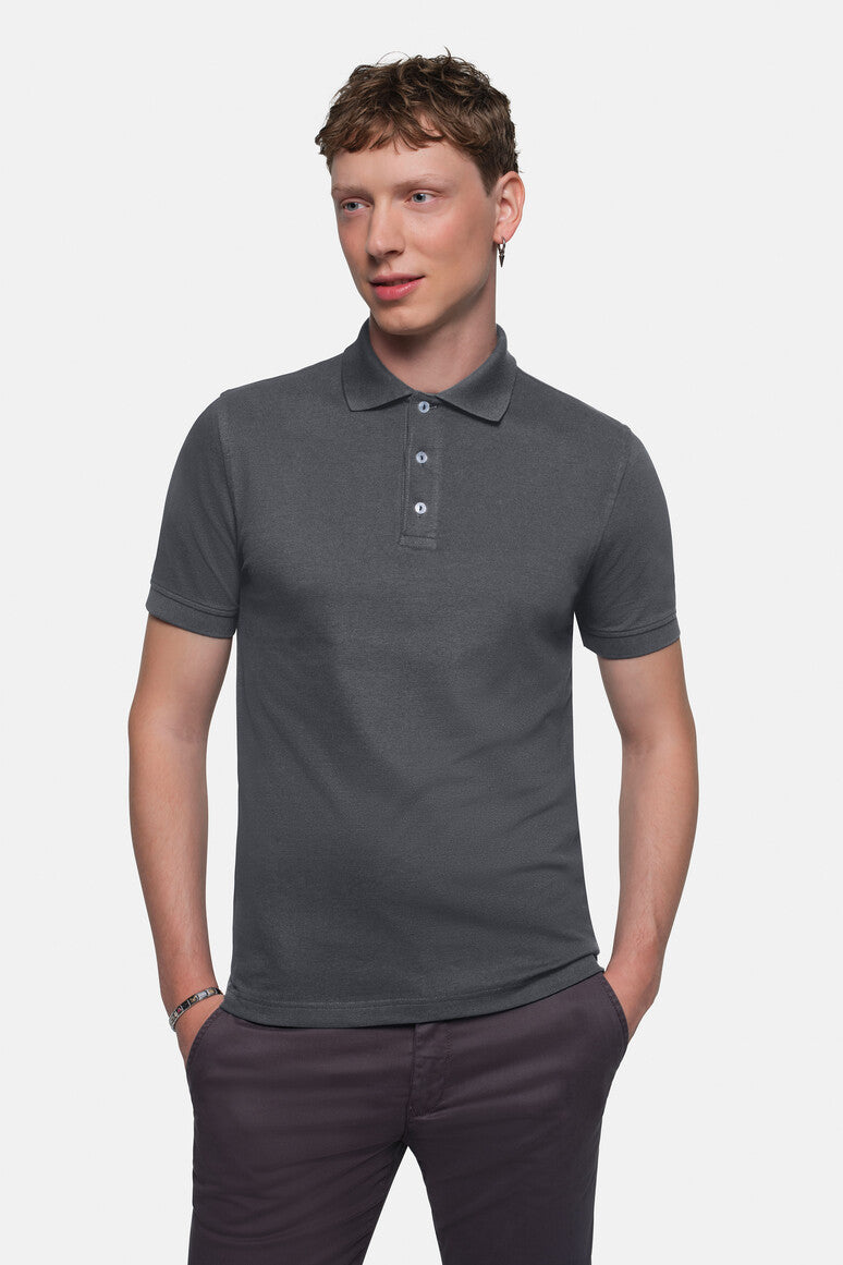 HAKRO Poloshirt Stretch - anthrazit