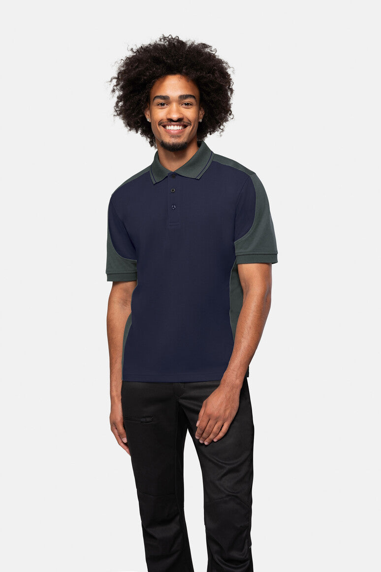HAKRO Poloshirt Contrast MIKRALINAR® - tinte/anthrazit