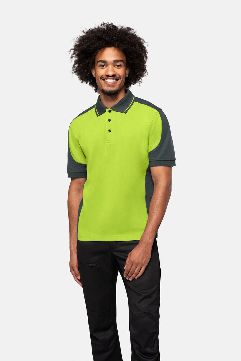 HAKRO Poloshirt Contrast MIKRALINAR® - kiwi/anthrazit