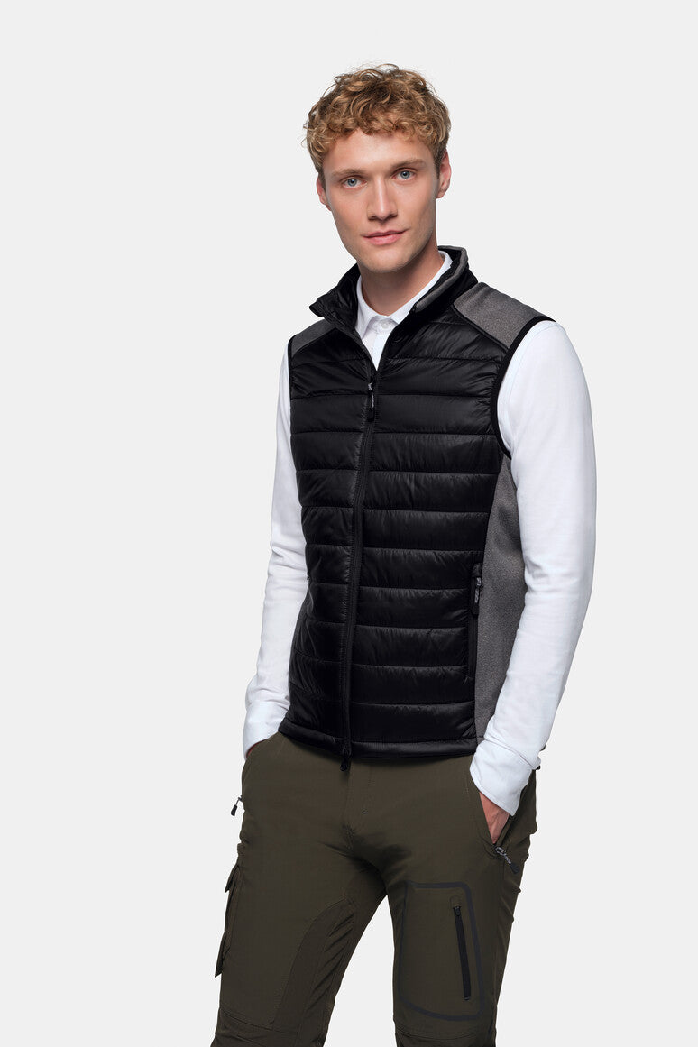 HAKRO Hybridweste Contrast - schwarz