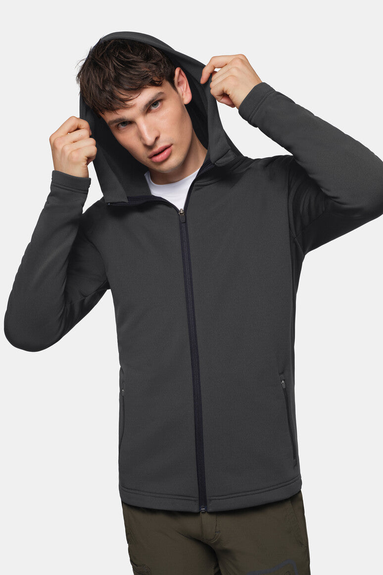 HAKRO Kapuzen-Tecjacke ECO - karbongrau