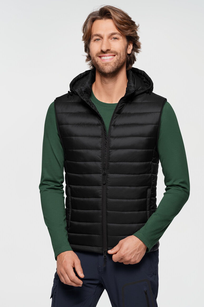 HAKRO Kapuzen-Loftweste - schwarz