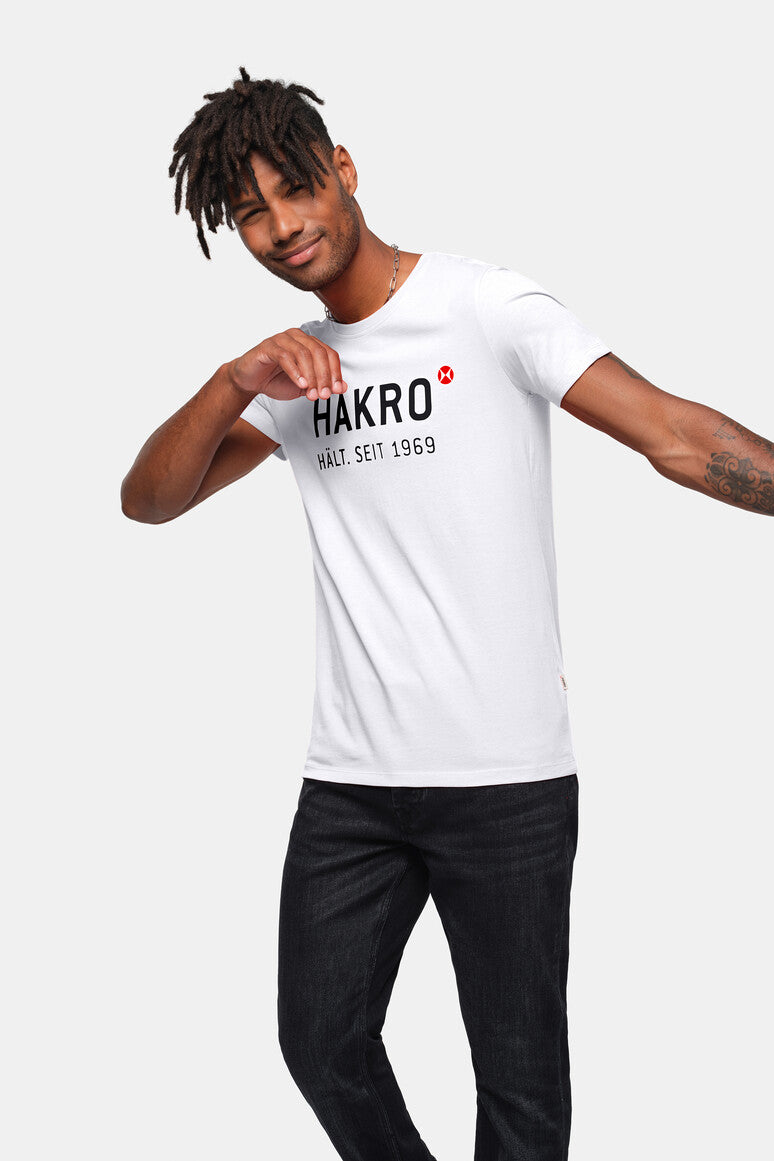 HAKRO T-Shirt Logo - weiß
