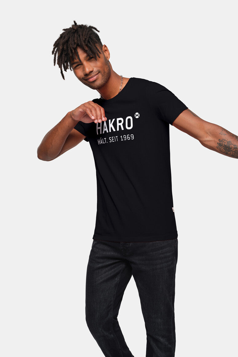 HAKRO T-Shirt Logo - schwarz