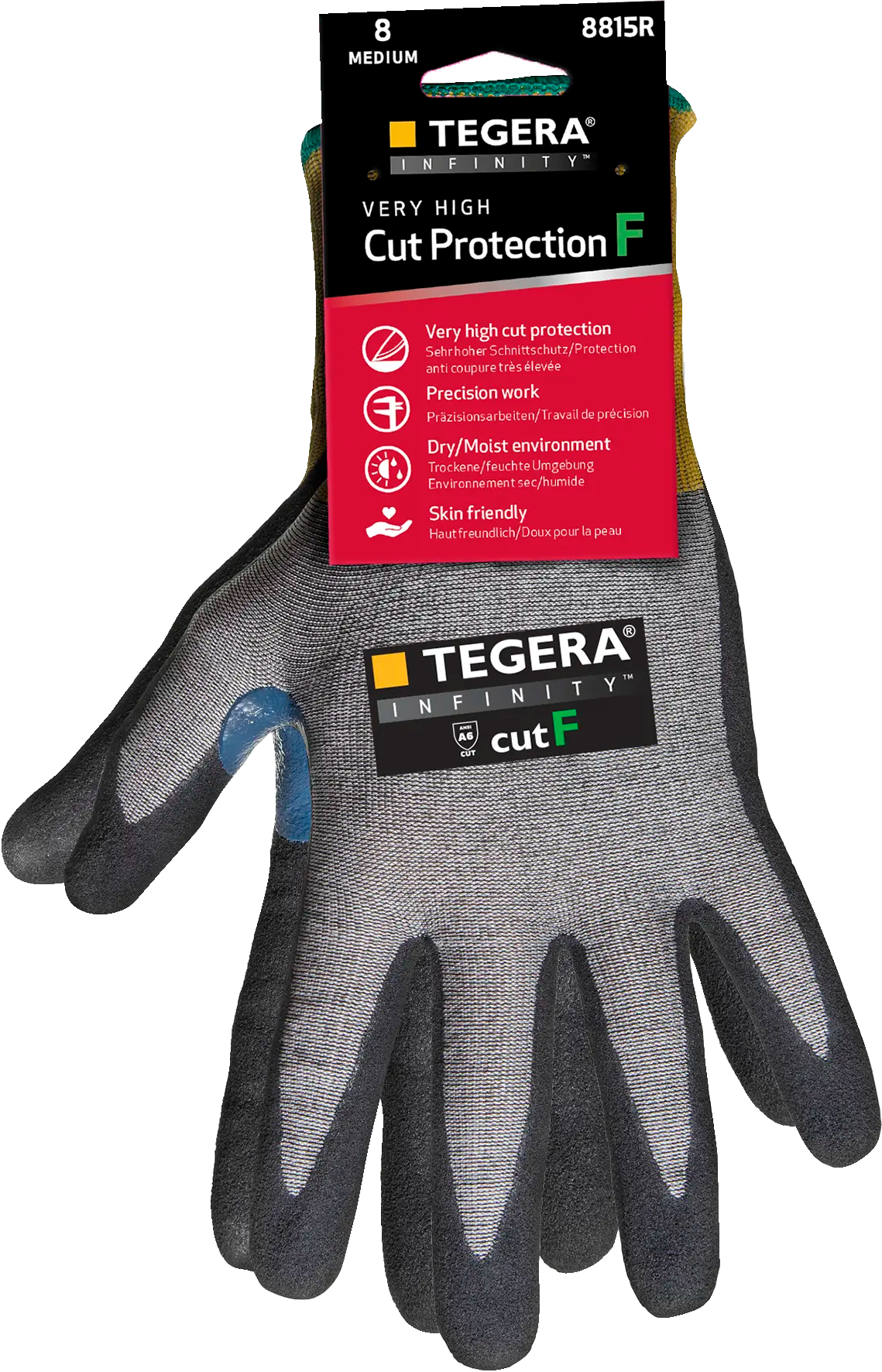 Extrem dünn, beschichtet Schnittschutz F Handschuh TEGERA Infinity 8815R - MR NLF