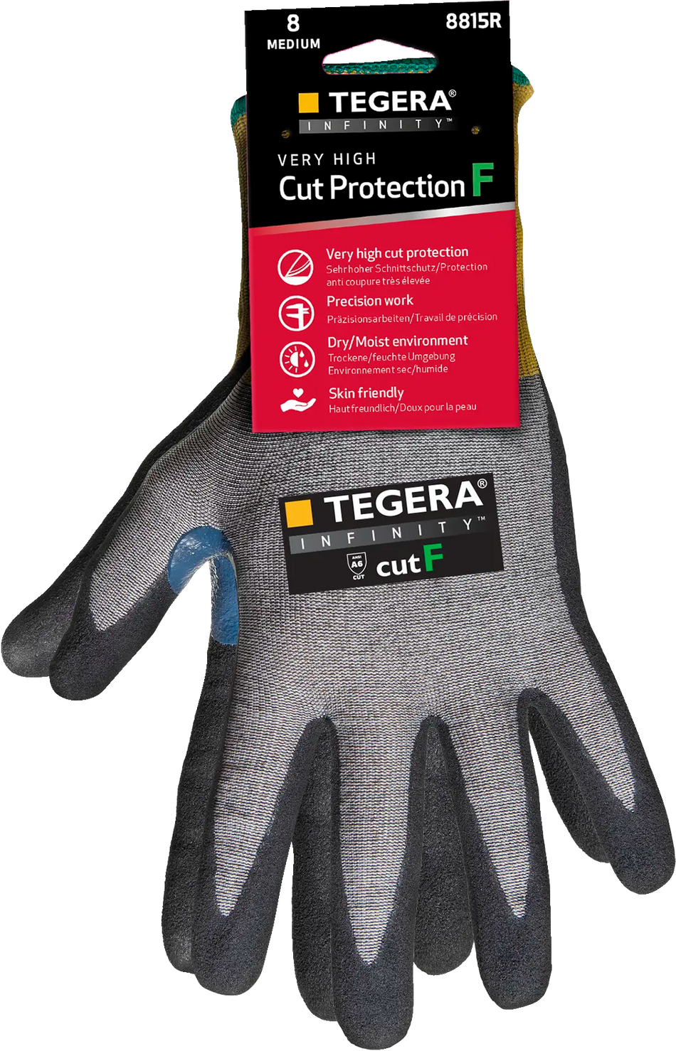 Extrem dünn, beschichtet Schnittschutz F Handschuh TEGERA Infinity 8815R - MR NLF