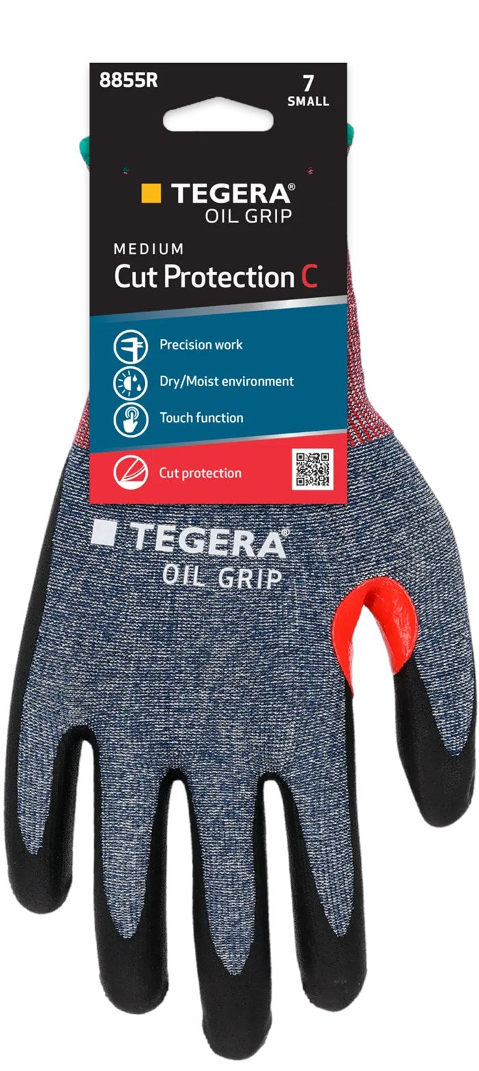Synthetikhandschuh TEGERA® 8855R CRF OIL GRIP (Cat.II)